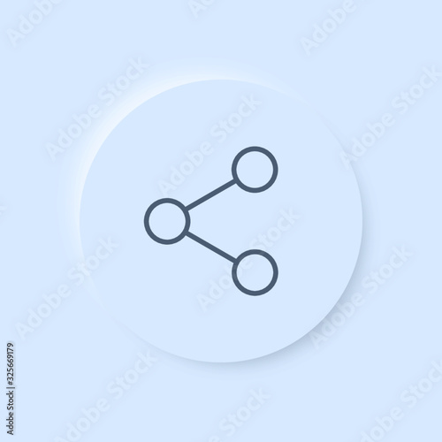 Neumorphism App Icon - Share Teilen Social Media
