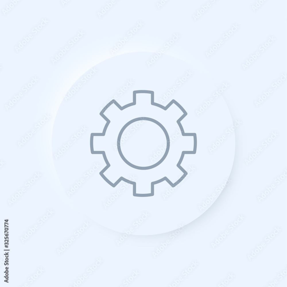Neumorphism App Icon - Zahnrad Einstellungen Neumorphism App Icon - Zahnrad Einstellungen