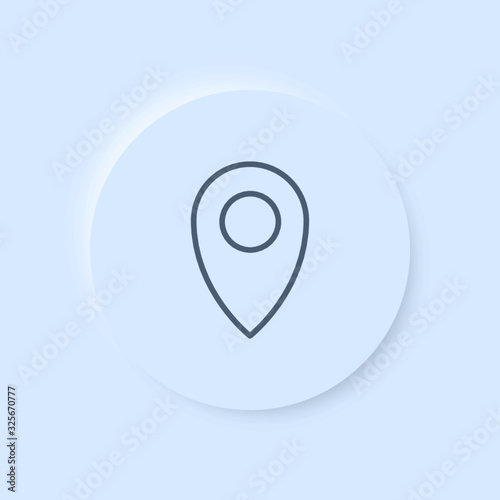Neumorphism App Icon - Pin GPS Position