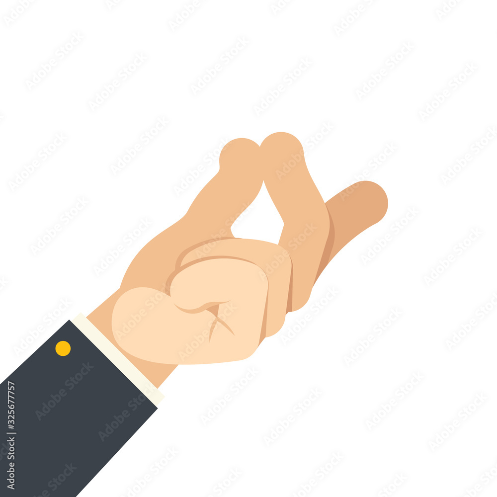 Finger snap hand gesture attract attention flat design isolated vector illustration Finger snap hand gesture attract attention flat design isolated vector illustration