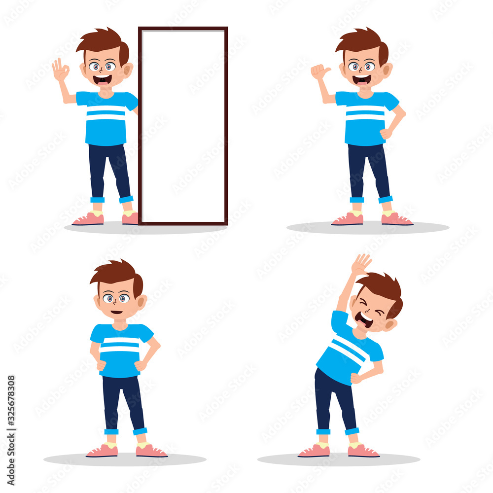 Front view animated character, separate parts of body. Fashionable various views poses and gestures. Cartoon style, flat vector illustration. Front view animated character, separate parts of body. Fashionable various views poses and gestures. Cartoon style, flat vector illustration.