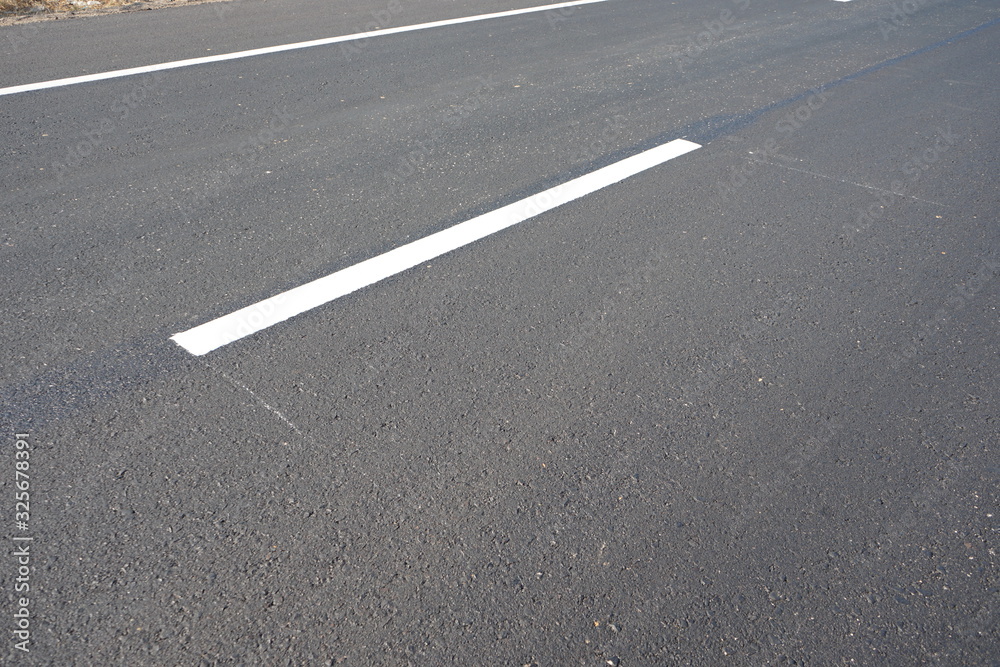 Asphalt road and traffic line in Thailand, Asia