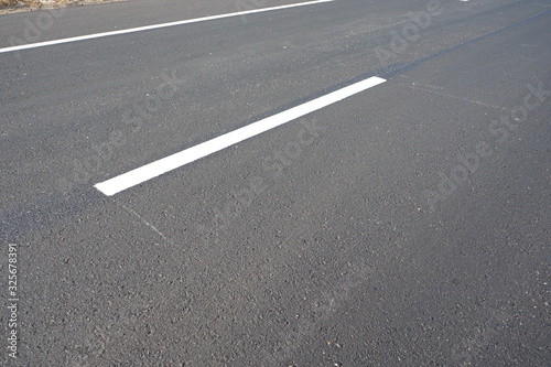 Asphalt road and traffic line in Thailand, Asia