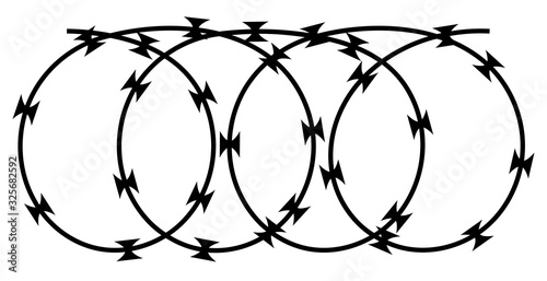 Barbed tape illustration