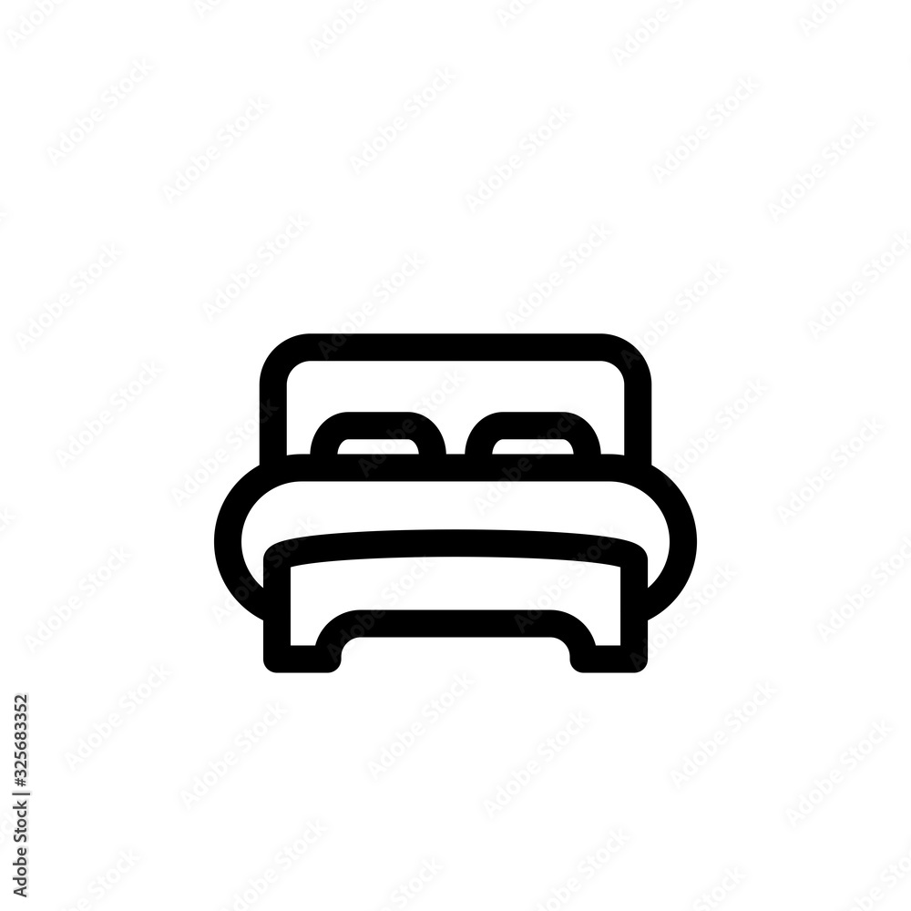 Vector illustration, bed icon design Vector illustration, bed icon design