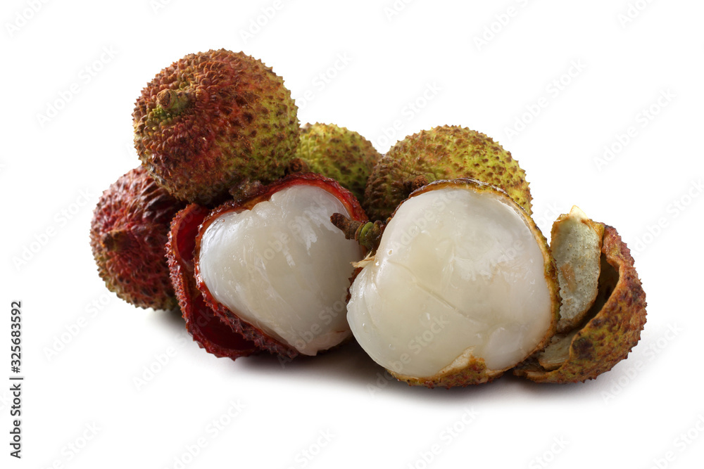 Lychee isolated on white Lychee isolated on white