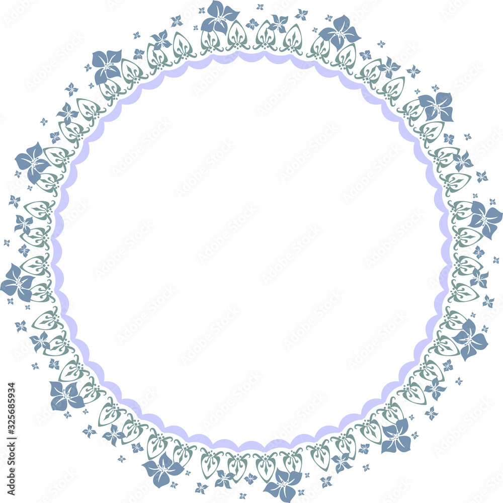 Round frame from decorative elements for decoration of cards and congratulations Round frame from decorative elements for decoration of cards and congratulations