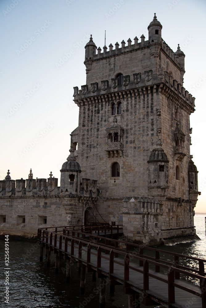 torre de belem tower in lisbon portugal