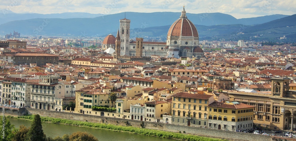 Cityscape of Florence with cathedral of Florence, Italy. 