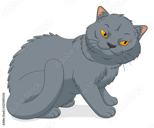 Cartoon british cat