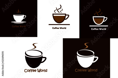 Coffee shop or cafe simple logo