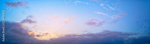 Fototapeta Naklejka Na Ścianę i Meble -  Beautiful panorama sunset in violet colors