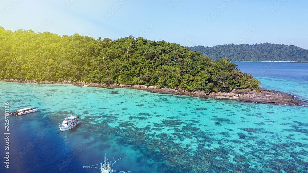 Surin Islands National Park from drone, Thailand Surin Islands National Park from drone, Thailand
