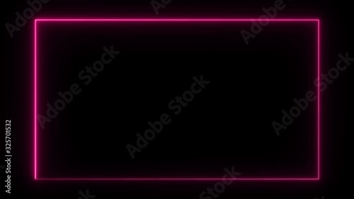 neon Led_tv_frame_screen_4K LOOP