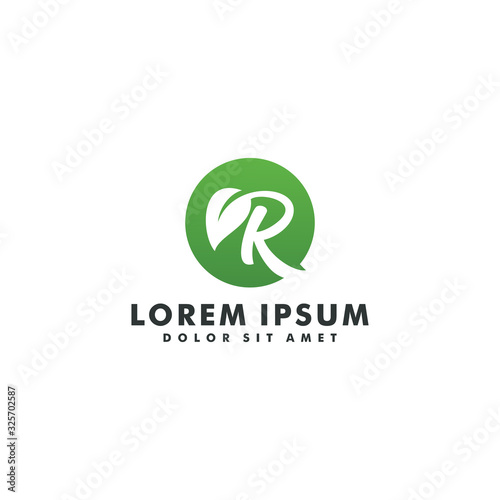 Letter R logo design icon vector illustration