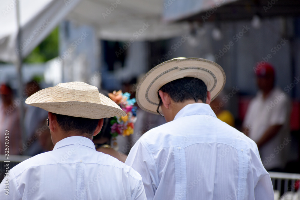 Panamenian straw hat custome traditional Panamenian straw hat custome traditional