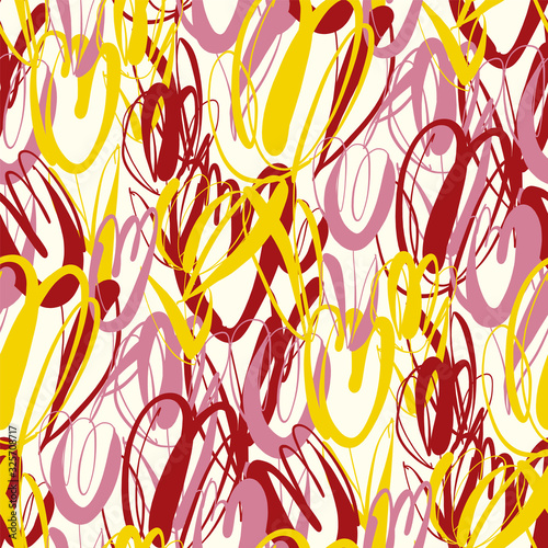 Hand drawn floral abstract ...