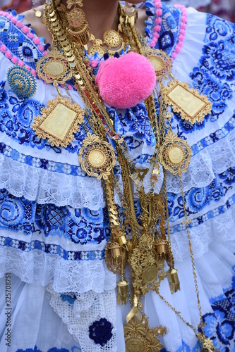 women in panamenian national dress photo