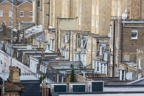 Canvas Print Inner city London town housing