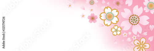 Cherry blossom flower confetti - banner ratio