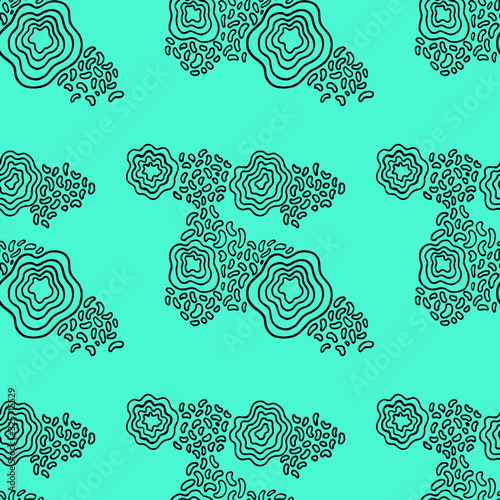 vector seamless pattern with paisley ornament