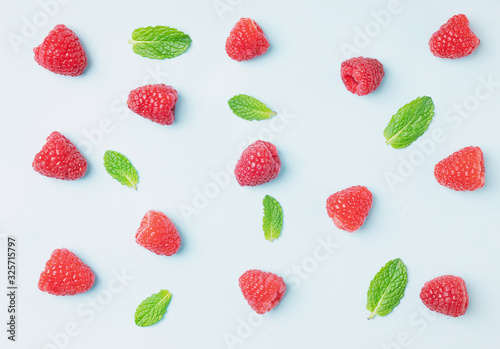 Fruit pattern. Raspberries