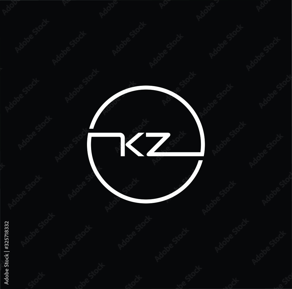 Zk Icon Minimal elegant monogram art logo. Outstanding professional trendy ...