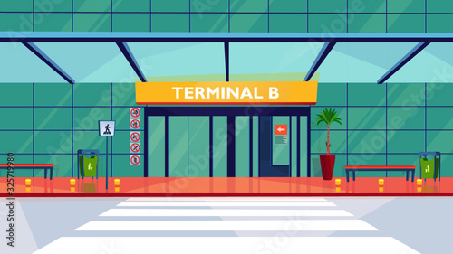 Airport main entrance - background