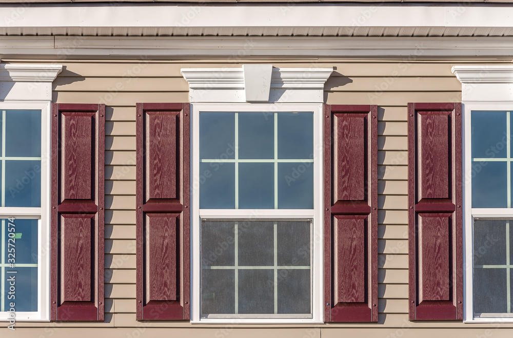 White soffit providing optimal ventilation for roof overhangs. Double