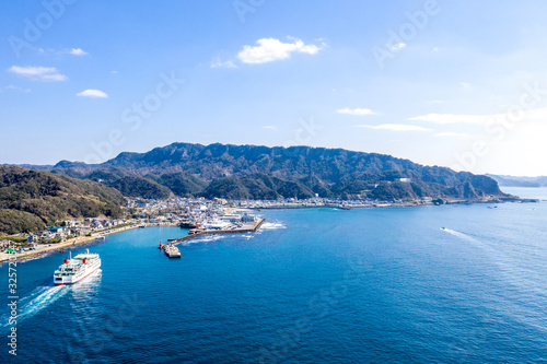 東京湾フェリーと房総半島・鋸山（千葉県）