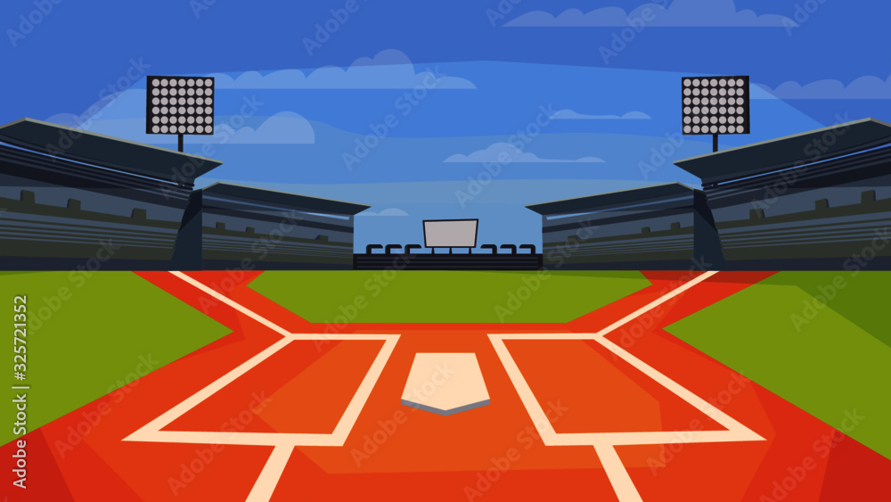 Baseball stadium - Background Stock Vector | Adobe Stock