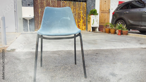 Chair on a city street