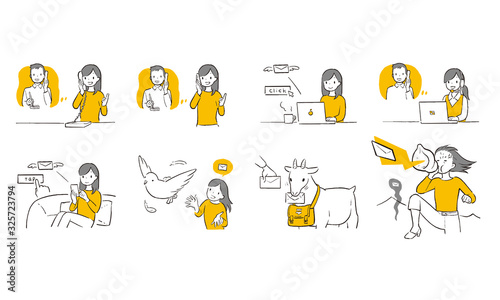 Various inquiry Vector illustration.