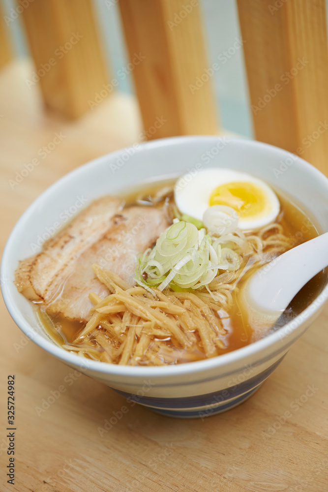 Japanese ramen noodle, soy sauce flavor Japanese ramen noodle, soy sauce flavor