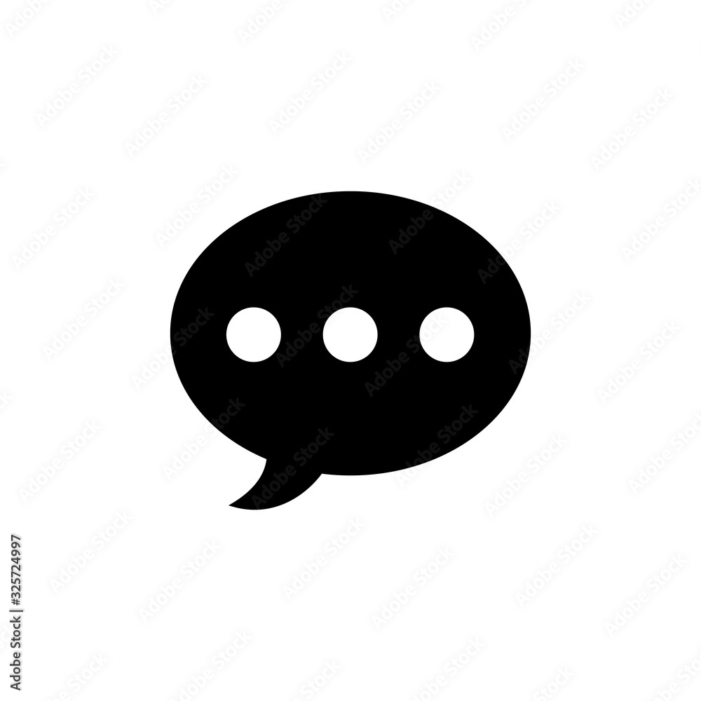 Chat icon vector. Chat Icon in trendy flat style isolated on white background. Speech bubble symbol for web design Chat icon vector. Chat Icon in trendy flat style isolated on white background. Speech bubble symbol for web design