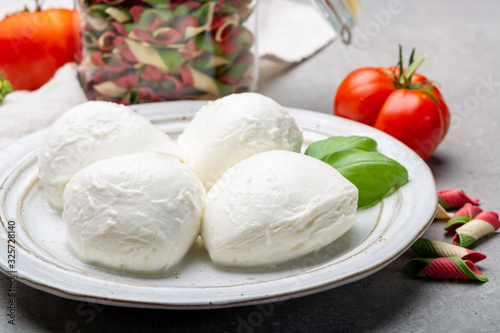 Cheese collection, balls Italian soft white cheese mozzarella