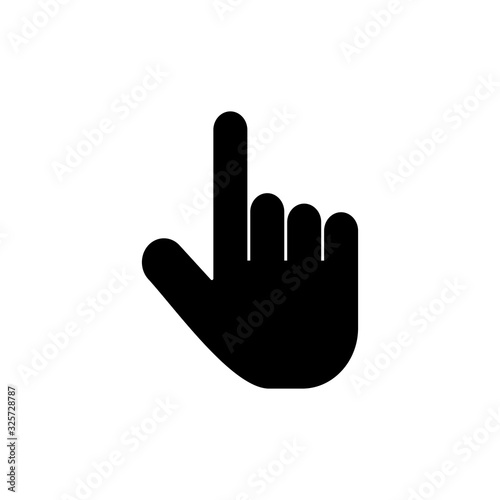 Hand cursor icon click. Hand click icon. Finger pointer isolated vector