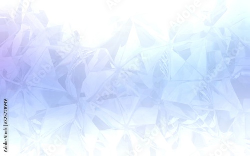 Abstract crystal pattern. Blue transparently winter texture. Cool background.