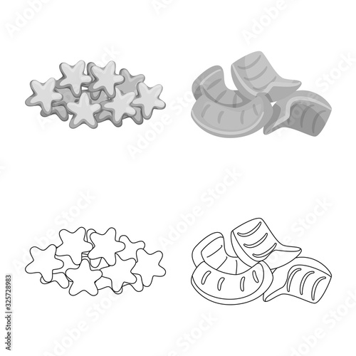 Isolated object of Oktoberfest and bar symbol. Set of Oktoberfest and cooking vector icon for stock.