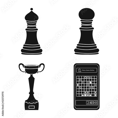 Vector design of club and target sign. Collection of club and game stock symbol for web.
