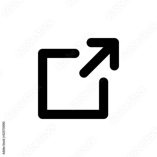 Link icon vector. Link vector icon. External link symbol vector icon. Hyperlink symbol.