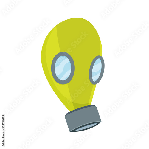 Chemical Experiment Laboratory Equipment. Gas Mask. Equipment for game and app design. Chemical Research Laboratory
