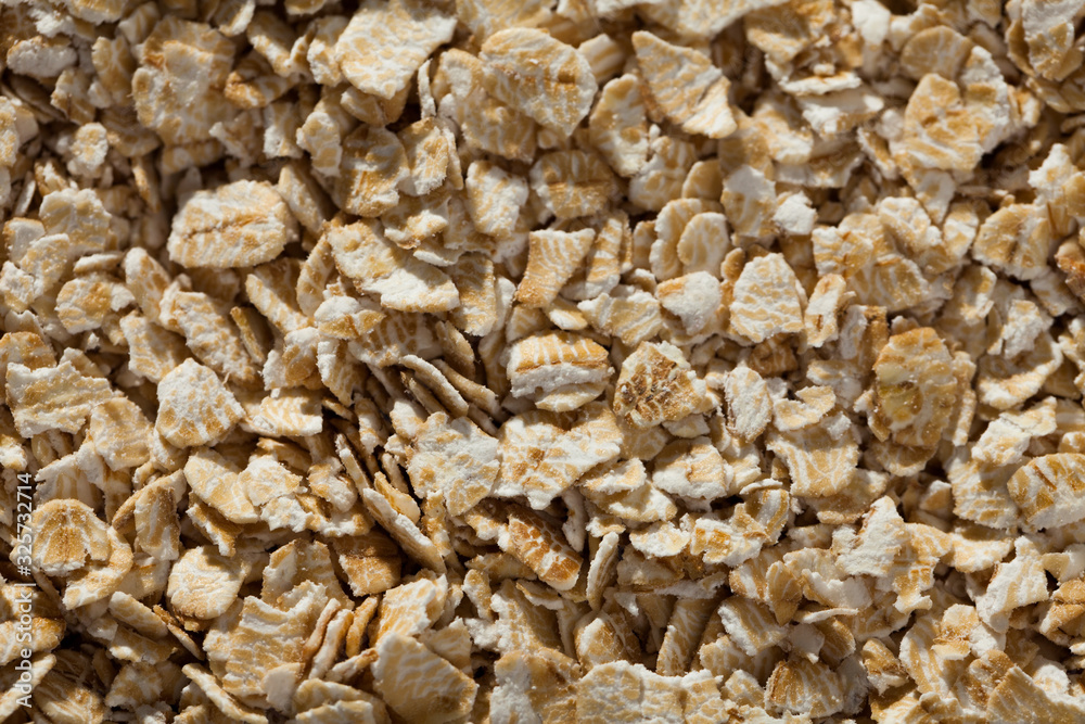 Raw oatmeal texture