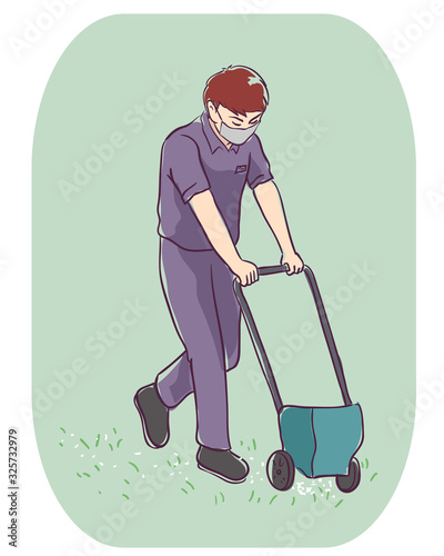 Man Pest Control Push Sprea...