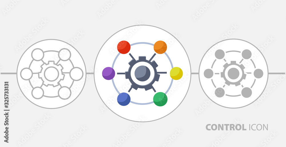system control flat icon. engine performance system control flat icon. engine performance