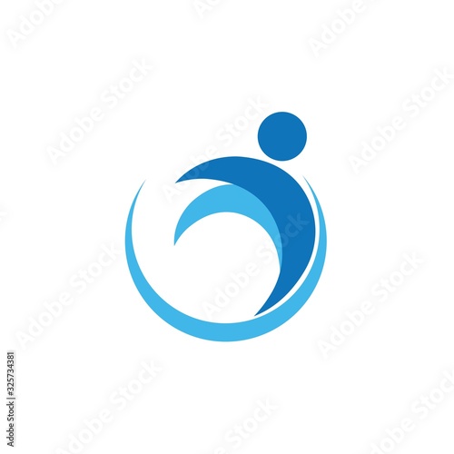 Fun people Healthy Life Logo template vector icon