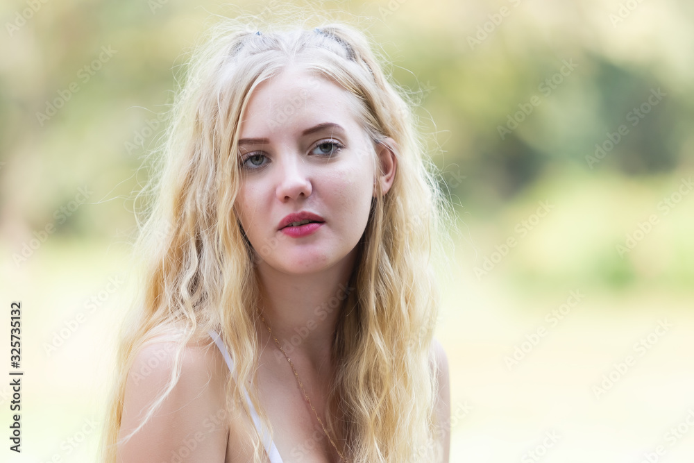 portrait beautiful young woman blonde hair. portrait beautiful young woman blonde hair.