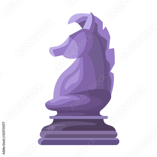 Chess Knight piece Isolated vector illustration