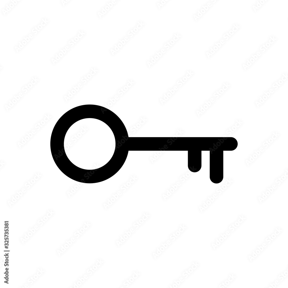 Key icon isolated on white background. Key vector icon. Key symbol Key icon isolated on white background. Key vector icon. Key symbol