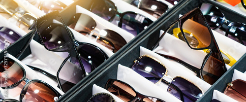 Fototapeta Sunglasses store showcase 